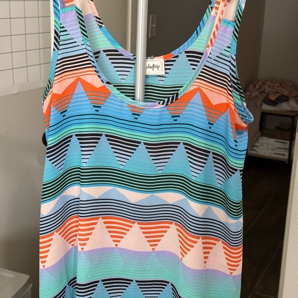 Daytrip Multicolor Geometric Tank Top